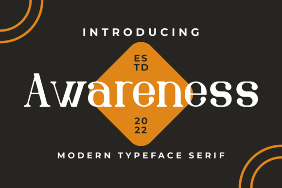 Awareness Font for Editorial Design