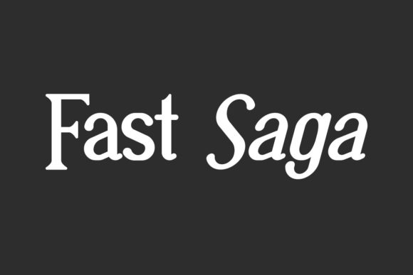 Fast Saga: A Cool Serif for Creative Projects
