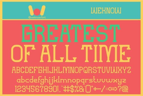 Greatest of All Time Font