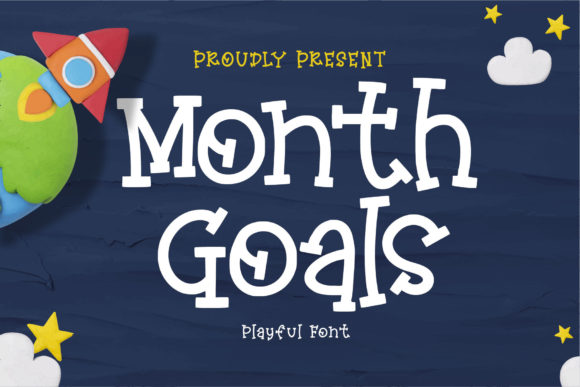 Monthly Goals Font for Web Design