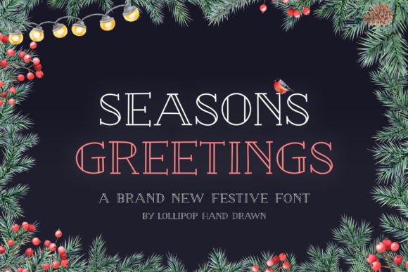 Seasons Greetings Font for Crafters